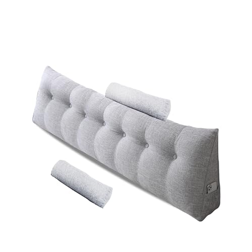 Backrest Positioning Support Bed Bolster Rest Reading Pillow with Removable Cover Soft Headboard Cushion Backrest Pillow for Sitting in Bed