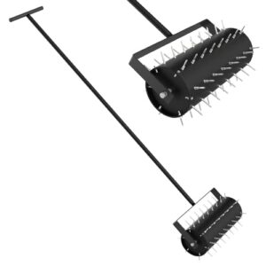 Upgrade Heavy Duty Rolling Lawn Aerator- Lawn Soil Penetrator