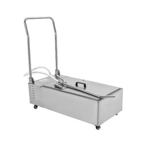 370W Commercial Mobile Fryer Oil Filter Machine Deep Fryer Filter Oil Filter Truck Fryer Filter Frying Oil Filtering System for Restaurant
