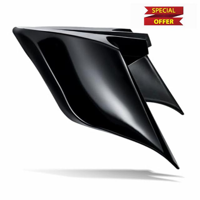 Benlari Gloss Black Side Covers Stretched Extended Side Cover Panels 2009-2013 Compatible for Harley Davidson Street Glide Road Glide Road King 2010 2011 2012 (Side Skirts