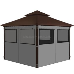12'x12' Gazebo Curtains Outdoor Waterproof