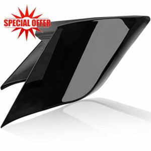 Eumti Motorcycle Stretched Extended Side Covers Panels Vivid Black ABS Plastic Fit for Harley Touring CVO Street Glide Road King Electra Glide Road Glide Ultra Limited 2009-2013 (Side Skirts