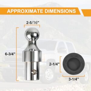 2-5/16-Inch 30000lbs Ball GTW Fits for Chevrolet Ford GMC Nissan Titan XD Ram Puck