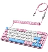 YINDIAO T8 60% Mechanical Gaming Keyboard,68 Keys TKL Compact Layout Mini Wired Keyboard,18 Chrom...