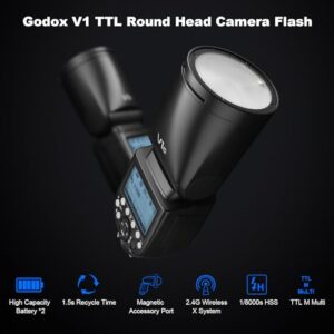 TTL Round Head Camera Flash Kit for Canon Cameras