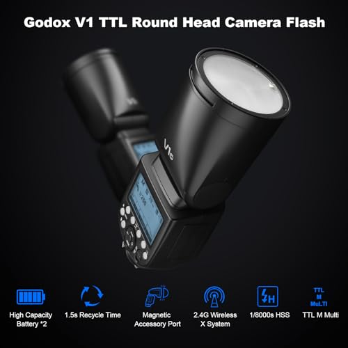 TTL Round Head Camera Flash Kit for Canon Cameras