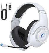 Wireless Gaming Headset for PS5/PS4 /PC/MAC, 2.4GHz Gaming Headphones Bluetooth With Detachable N...