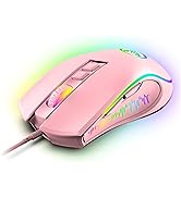 Gaming Mouse 3600DPI Adjustable 7 Colours Backlight Optical Sensor Lightspeed Mice Streamlined Ar...