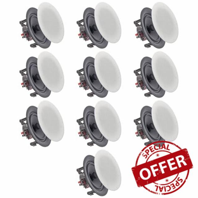 Vaiyer Set of 10 Frameless 5.25 Inch 8 Ohm 175 Watts Speakers