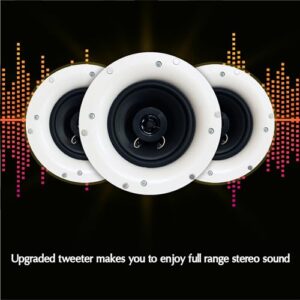 Flush Mount in-Wall in-Ceiling 2-Way Mid Bass Woofer Speakers - Perfect for Home