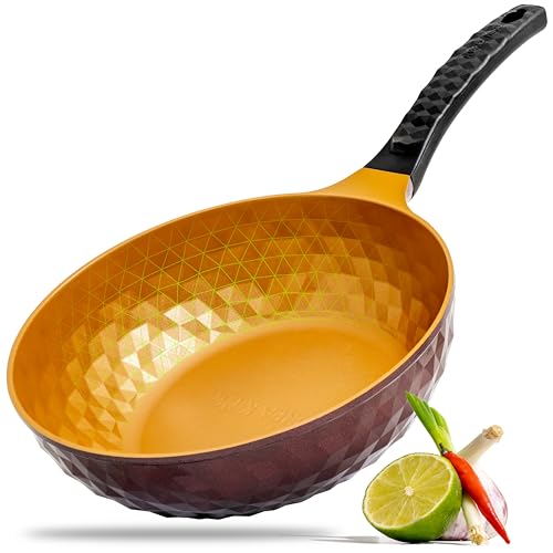 Titanium-Coated Woks & Stir-Fry Pans Nonstick