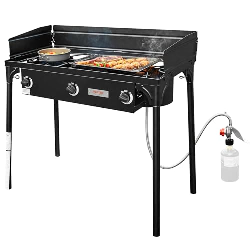 3 Burner Propane Stove with Windscreen