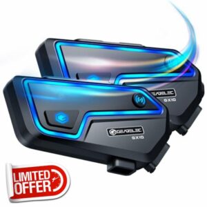 GEARELEC Motorcycle Bluetooth Headset 【Top-Tier Noise Cancellation】【3EQ HiFi Lossless Sound】