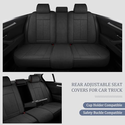 Universal Leather Seat Cover Accessories Include Keychain Seat Hook