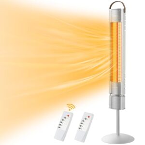 3s Fast Heating Carbon Infrared Heater with 3 Warmth & 2 Timer Settings