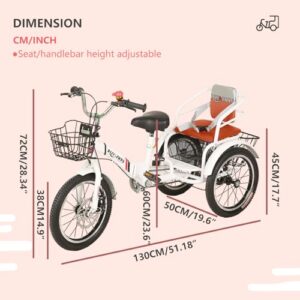 with Front Rear Basket and Passenger Seat