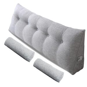 Backrest Positioning Support Bed Bolster Rest Reading Pillow with Removable Cover Soft Headboard Cushion Backrest Pillow for Sitting in Bed