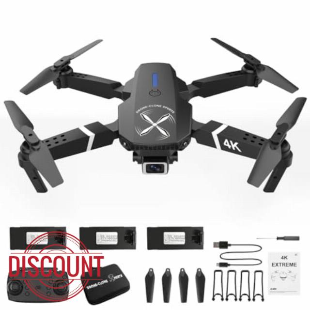 Falcon 4K EXTREME Pro Camera Drone - Upgraded 2024 Model - Drones with camera for Adults 4K for Beginners and Kids - FPV RC Foldable Quadcopter - Includes Carrying Case and 3 Batteries