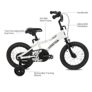 12 14 16 Inch Kid's Bicycle with Training Wheels 18 Inch Bikes with Kickstand Multiple Colors