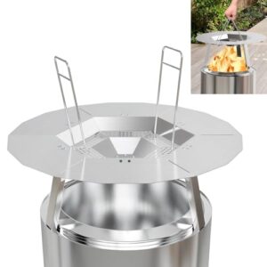 Expands Heat Radius - Stainless Steel - with Handle and Installation Tools - 8.7'' H x 25'' Dia (Heat Deflector for Bonfire 19.5")