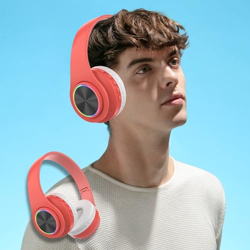 New 5.0 Intelligent Wireless Bluetooth Headset 10H Talkingtime HiFi Stereo Foldable Lightweight Headset for Home Office Cellphone PC Lightning Deals