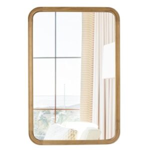 24" x 36" Wood Wall Mirror Farmhouse Wood Mirror Arched Wall Mirror for Entryway