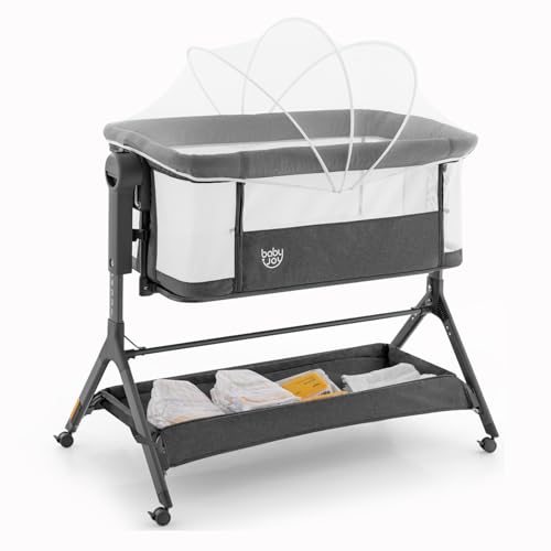 3 in 1 Rocking Bedside Bassinet w/Storage Basket