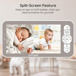 5" Split-Screen WiFi Baby Camera