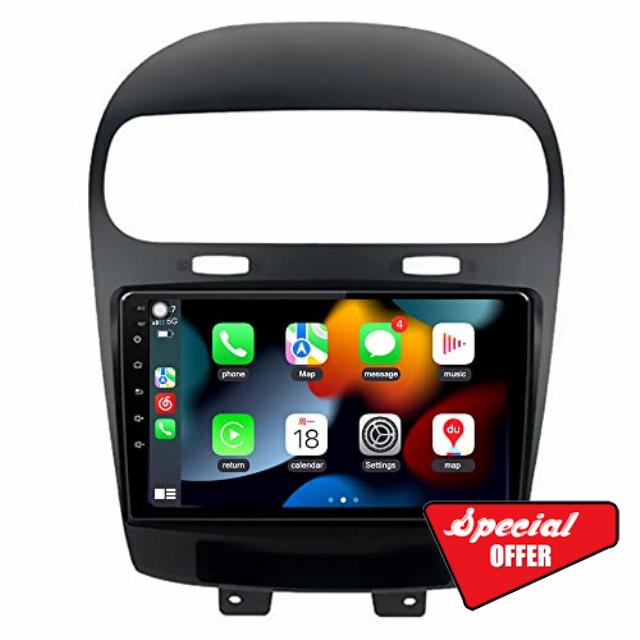 for Dodge Journey Radio 2012-2020 Stereo Upgrade with Wireless/Wired Carplay Android Auto and Free Backup Camera 9" IPS Touchscreen Car Stereo GPS Navigation Replacement for Car Head Unit (2RAM+32ROM)