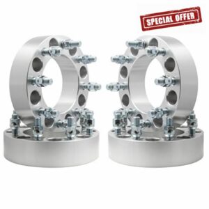 Wheel Accessories Parts 4 Pcs Wheel Spacers 8 on 170mm 8x170mm 2" Thick 14mm 2.0 14x2.0 Thread Stud 126mm ID Fits 99-04 Ford F250 F350 Super Duty| Single Rear Wheel | Dually Dual Rear Wheel Drive
