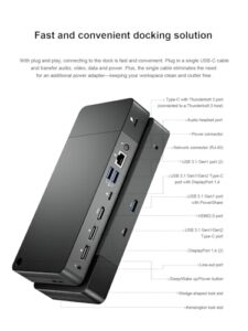 Single 5K Dual 4K or Triple Display with 180W Power Adapter (1*Thunderbolt C