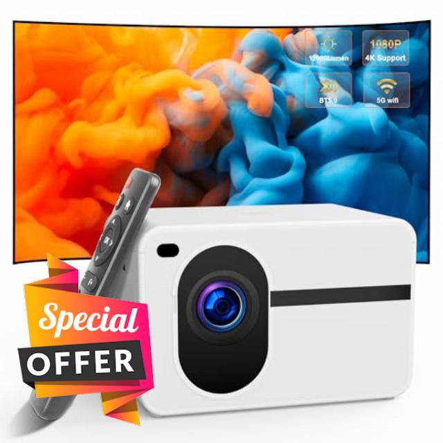 2024 Newest Mini Projector with Wifi and Bluetooth 12000L