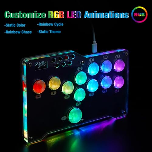 Gamepad Controller Arcade Joystick - Supports SOCD & OLED Display