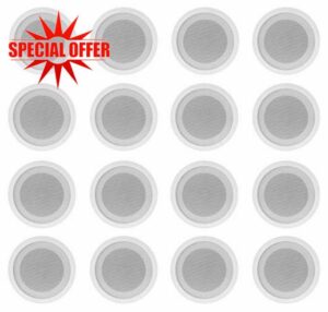 Rockville (16) CCL5T White 70V 5" Commercial Ceiling Speakers 4 Restaurant/Office