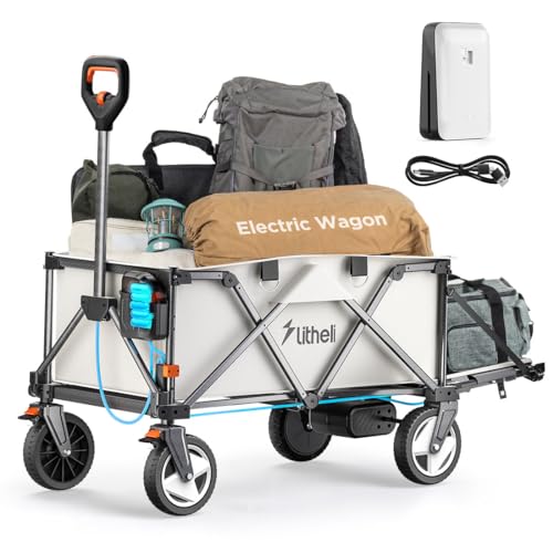 Pure Electric Drive Collapsible Wagon for Camping