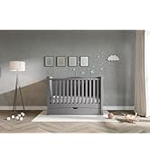 Viculii Walter Baby Cot Bed and Mattress 140x70x10cm | Solid Wood Large White Cot Bed Converts to...