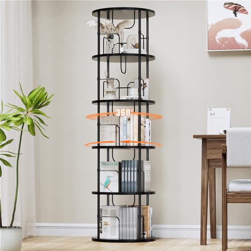 360 ° Display Stackable Spinning Bookshelf Tower