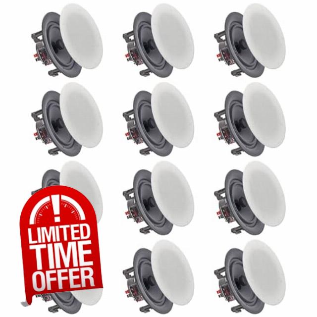 Vaiyer Set of 12 Frameless 6.5 Inch 8 Ohm 200 Watts Speakers