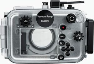 Underwater Camera Housing Diving Up 60M/195FT Inbuilt Leak Alarm (White)