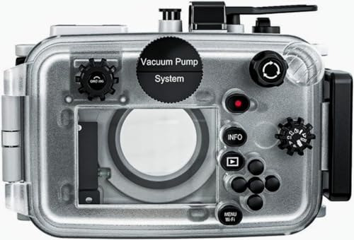 Underwater Camera Housing Diving Up 60M/195FT Inbuilt Leak Alarm (White)