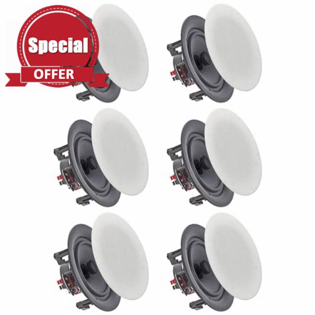 Vaiyer Set of 6 Frameless 5.25 Inch 8 Ohm 175 Watts Speakers