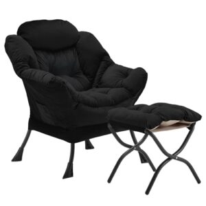 Accent Chair Velvet Upholstered with Metal Structure and Non-Slip Pads