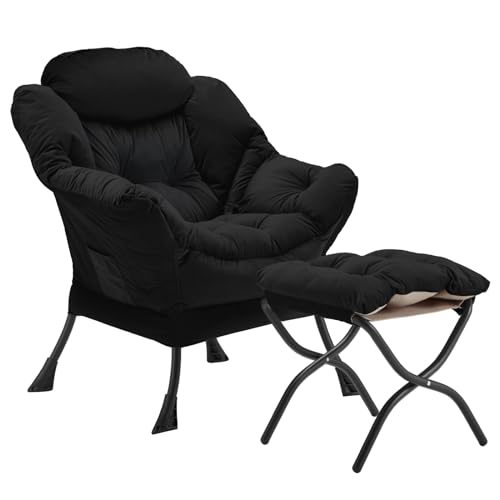 Accent Chair Velvet Upholstered with Metal Structure and Non-Slip Pads