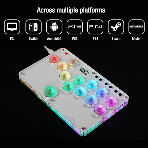 13Keys Fighting Gamepad Controller Arcade Joystick - Supports SOCD & OLED Display