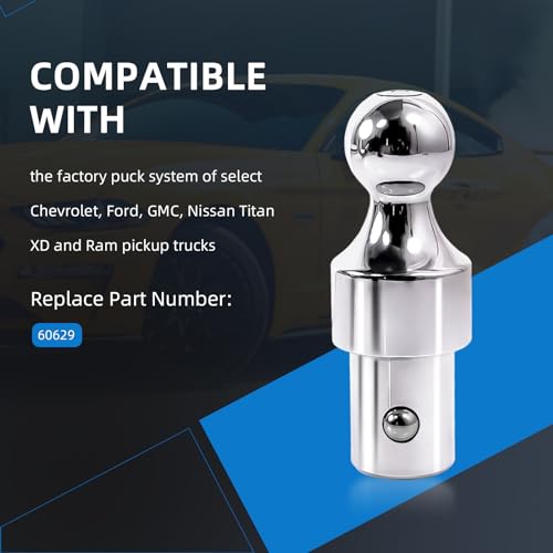 Gooseneck Ball Traction Accessories Compatible with Chevrolet Silverado 2500HD 3500HD Ford F250 F350 GMC Sierra Nissan Titan XD Ram Pickup Trucks