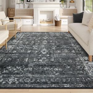 Vintage Distressed Rug Soft Non Slip Area Rug for Bedroom Dining Room Home Office(8 x 10