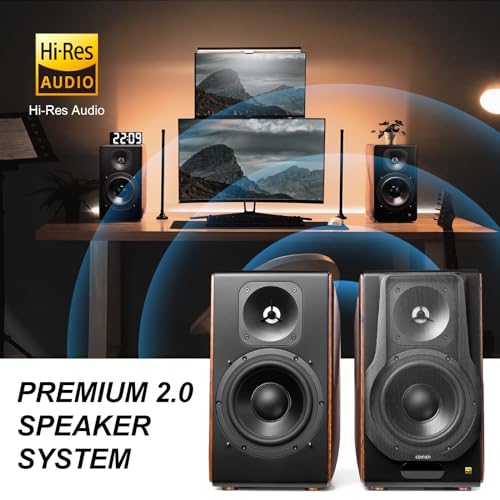 Powered Wireless Bookshelf Speakers with Aluminum Diaphragm Mid-Bass Drivers and Planar Magnetic Tweeters