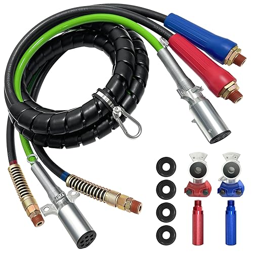 Air and 7 Way ABS Electrical Cable Assambly With Glad Hand