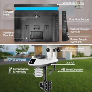 Digital Professional Weather Stations with Rain Gauge and Wind Speed/Direction