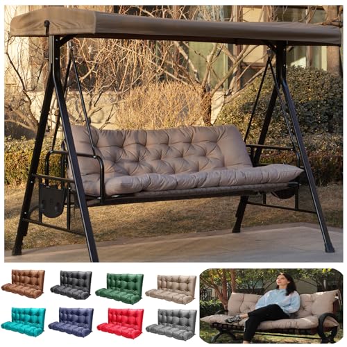 Outdoor Swing Replacement Cushions 3 Seater with Backrest